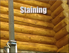  Nelson County, Virginia Log Home Staining